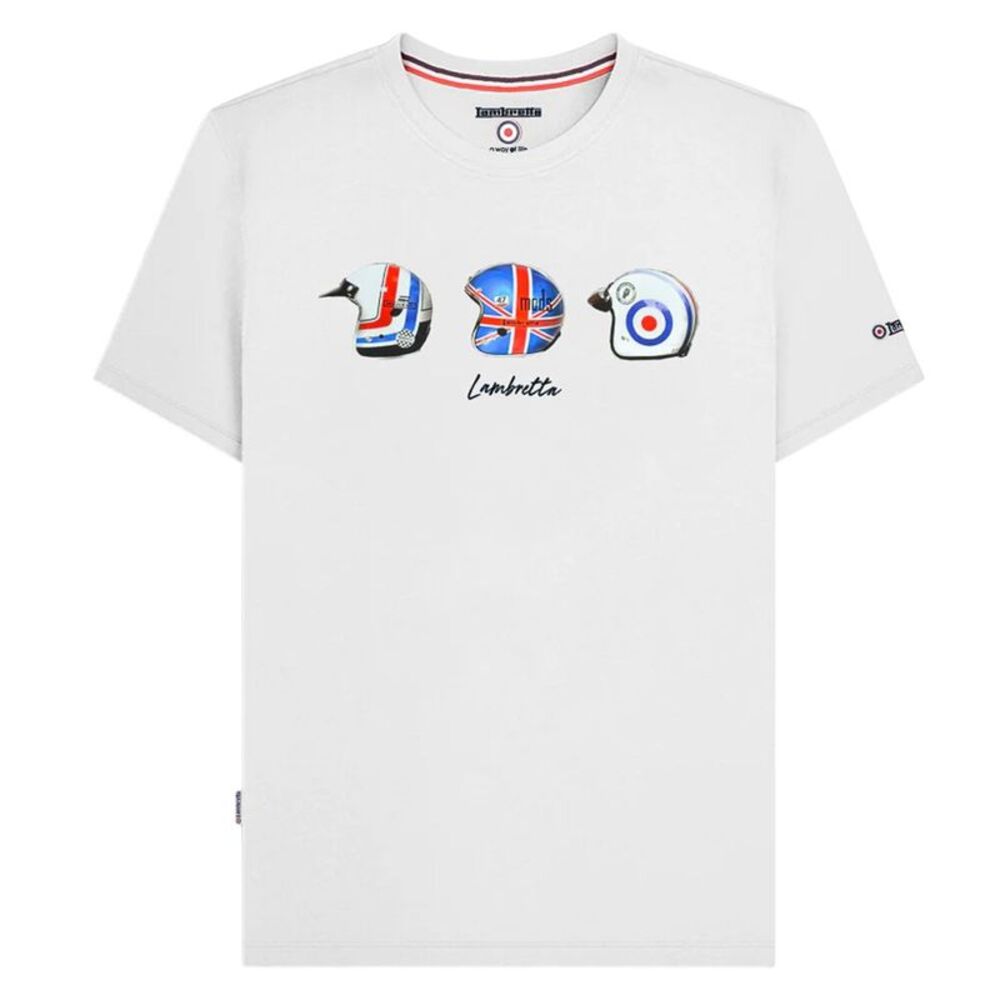 Lambretta Mens SS25 Helmet T-Shirt / White